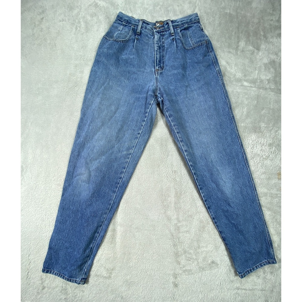 Vintage The Limited Mom Jeans Women 8 Blue Denim Pleated High Rise Tapered Leg